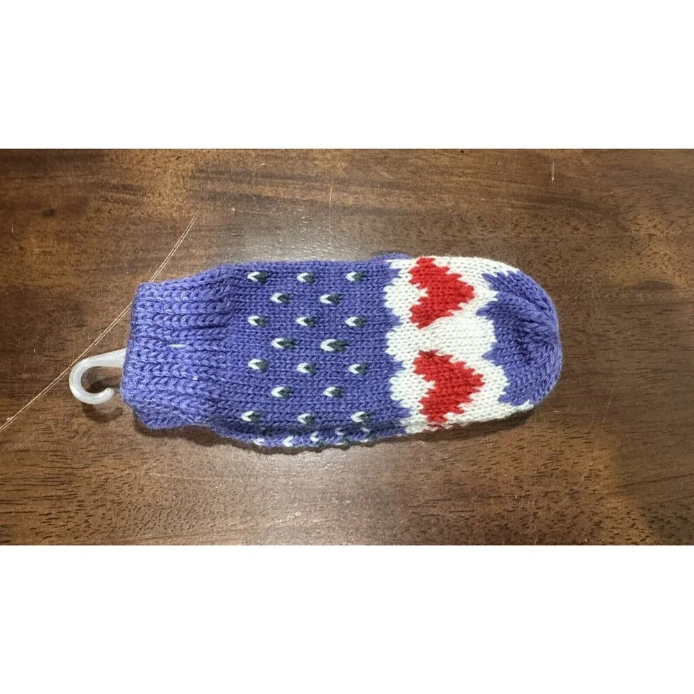 Glove Mittens girls size 2-4 T striped multicolor hearts pattern